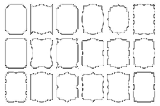 A set of simple vintage style frames