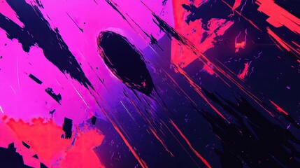 Bold graffiti-style poster template with splashes of neon paint, urban street art vibe, layered textures and vibrant colors