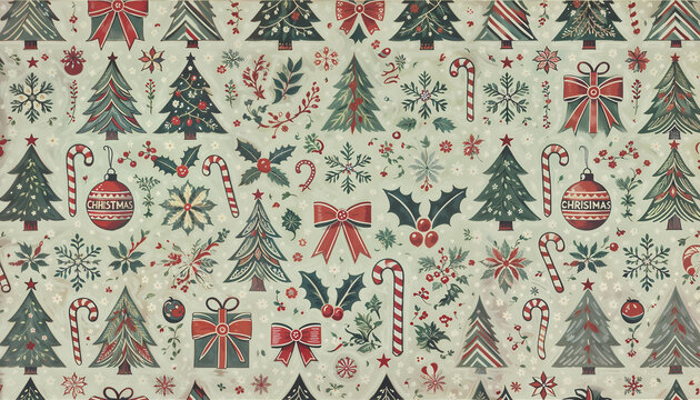 Holiday Tree and Ornament Pattern