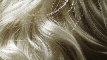 Naklejka premium Close-up of long, furry white hair, capturing the texture and softness, with ample copy space to enhance the visual appeal and focus on the long, furry white hair details.