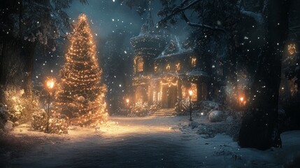 Obraz premium An elegant christmas scene concepts