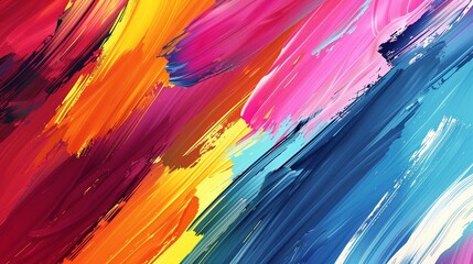 A playful background of colorful brush strokes blending together, creating a dynamic and artistic feel.