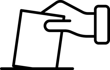 Vote icon. Voting art illustration. Ballot box on white isolated background. Election. Democracy, government, campaign, political, voter, ballot, candidate, president icons collection.