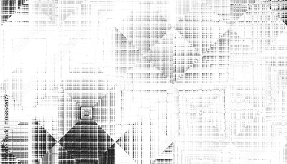 Poster Modern abstract overlay transparent background texture with layers of black and gray transparent material in grunge lines in random geometric