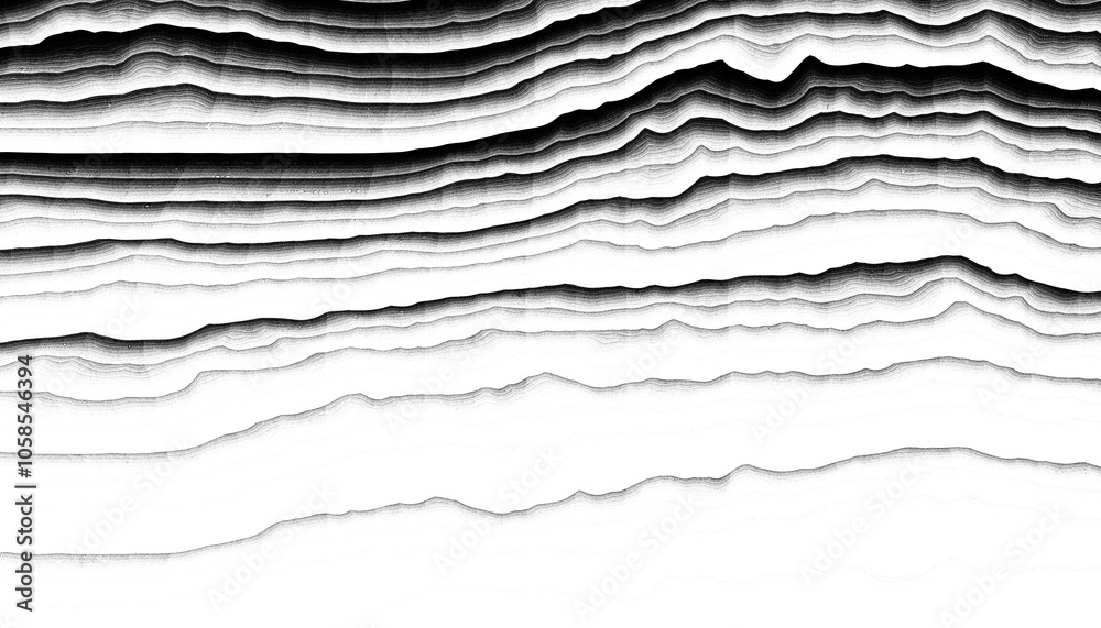 Aufkleber Modern abstract overlay transparent background texture with layers of black and gray transparent material in grunge lines in random geometric
