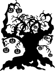 Tree Halloween Silhouette
