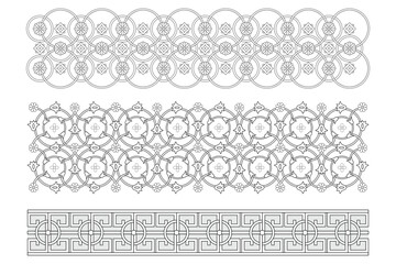 Isolated Chinese ornamental border. Vector illustration. Ethnic design element. Template for card, frames, textile