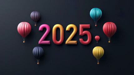 Obraz premium colorful foil balloons in the shape of 