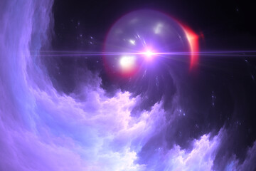 Wormhole, universe space vortex