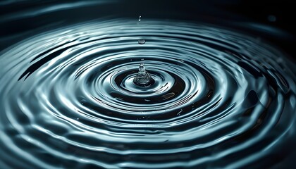 Abstract Energy Concentric Ripples in Dark Water | Background