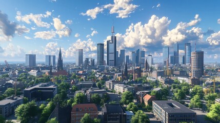 Fototapeta premium Skyline Stadt Essen