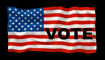 Obraz premium VOTE USA Election flag for the next president of America with copy space