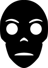 Horror and scary halloween faces silhouette icon, Pumpkin, emoji and tattoo ghost smile spooky jack evil mouth eyes scary silhouette illustration 