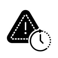 Vector solid black icon for Alert durations