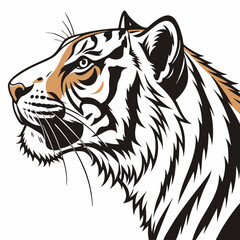 tiger head vector design