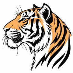 tiger head vector design