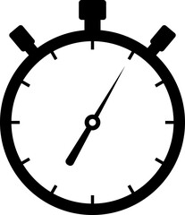 Stopwatch icon black and white - Shortest time.