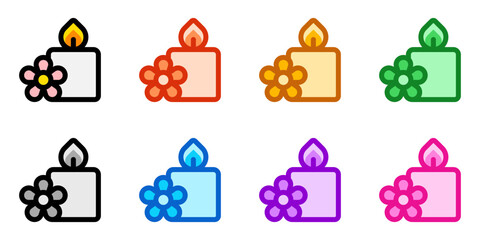 Editable aromatic candle vector icon. Wellness, spa, relaxation. Part of a big icon set family. Perfect for web and app interfaces, presentations, infographics, etc