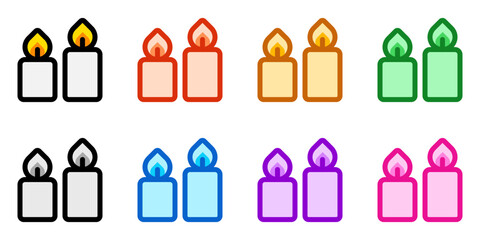 Editable candles vector icon. Wellness, spa, relaxation. Part of a big icon set family. Perfect for web and app interfaces, presentations, infographics, etc