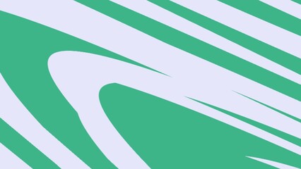 Abstract background with green mint and lavender stripes and curves