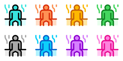 Editable sauna, spa vector icon. Wellness, spa, relaxation. Part of a big icon set family. Perfect for web and app interfaces, presentations, infographics, etc