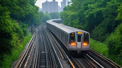 Naklejka premium Discuss the benefits of commuter trains for daily travel.