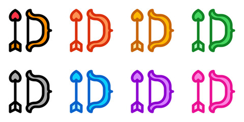 Fototapeta premium Editable cupid arrow vector icon. Wedding, valentine, love, celebration. Part of a big icon set family. Perfect for web and app interfaces, presentations, infographics, etc