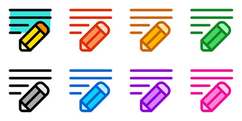 Editable pencil, writing vector icon. Email, text, app. Part of a big icon set family. Perfect for web and app interfaces, presentations, infographics, etc
