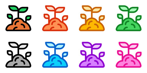 Obraz premium Editable seedling, plant, growing seed vector icon. Gardening, landscaping, horticulture. Part of a big icon set family. Perfect for web and app interfaces, presentations, infographics, etc
