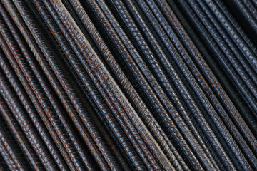 Steel bar, Iron Rod heavy dusty high strength for construction.