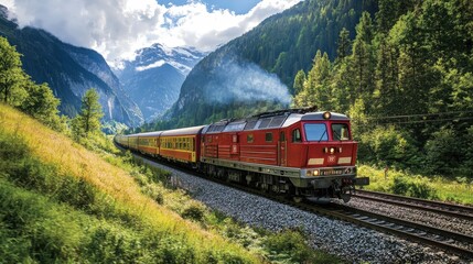 Discuss the environmental benefits of train travel.