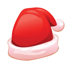 Santa Claus hat vector cartoon illustration