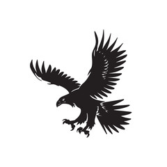 Obraz premium Eagles silhouette isolated in White background