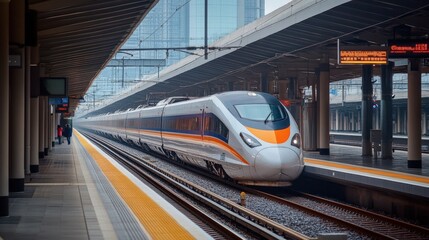 Fototapeta premium Discuss the future of train travel in the context of emerging technologies.