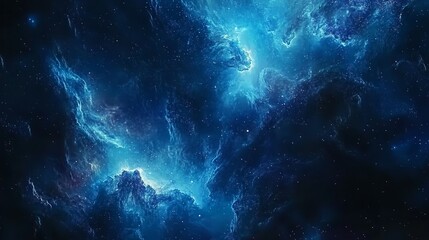 Blue Watercolor Space Background

