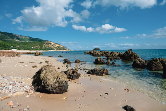 Portinho da Arrabida beach in setubal portugal.
