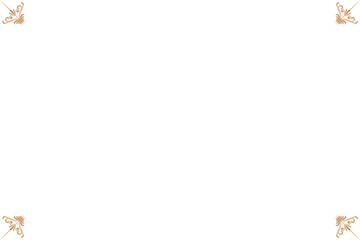 Elements of ornate vintage frames. Border gold on white classic calligraphy swirls, floral motifs. Design print for greeting cards, wedding invitations, restaurant menu, royal certificates. Set 399