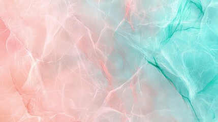 Obraz premium Abstract pink and cyan flowing texture creates a soft, ethereal background suitable for delicate cosmetic advertising banners.