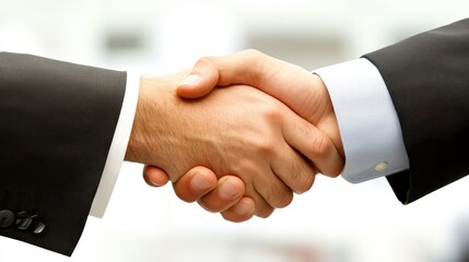 Close-up of a Handshake Between Two Businessmen
