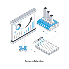 Business Education  isometric stock illustration. EPS File stock illustration