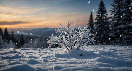 Fototapeta premium beautiful winter landscape scene.