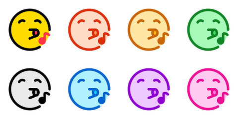 Editable whistle expression emoticon vector icon. Part of a big icon set family. Part of a big icon set family. Perfect for web and app interfaces, presentations, infographics, etc