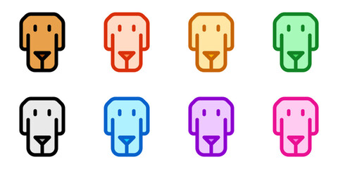 Editable dog head vector icon. Veterinary, animal, pet care, pet shop. Part of a big icon set family. Perfect for business, web and app interfaces, presentations, infographics, etc