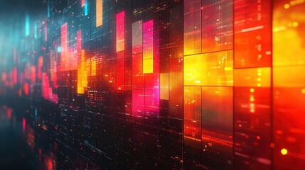 agile software development illustrated through a colorful kanban board with tasks shown in progress, creating a dynamic and efficient workflow representation
