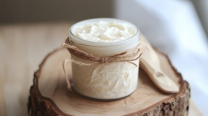 Obraz premium Homemade Whipped Body Butter in a Glass Jar