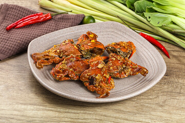 Steamed Spider crab Claws in tamatind sauce