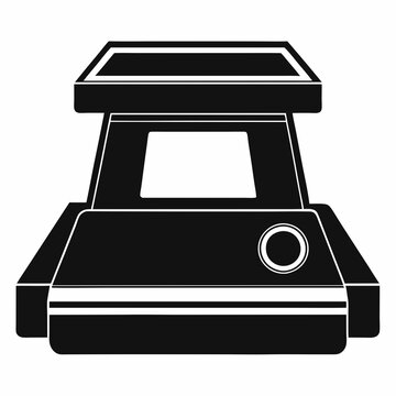 recommend clip art: Photo scanner silhouette vector black on white background
