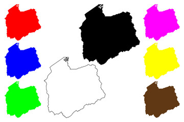 Salt Lake County, State of Utah (U.S. county, United States of America, USA, U.S., US) map vector illustration, scribble sketch Salt Lake map