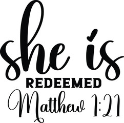 She is Redeemed Matthew 1:21