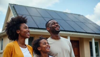 Sustainable Family Living: African American Household Embracing Solar Energy Future